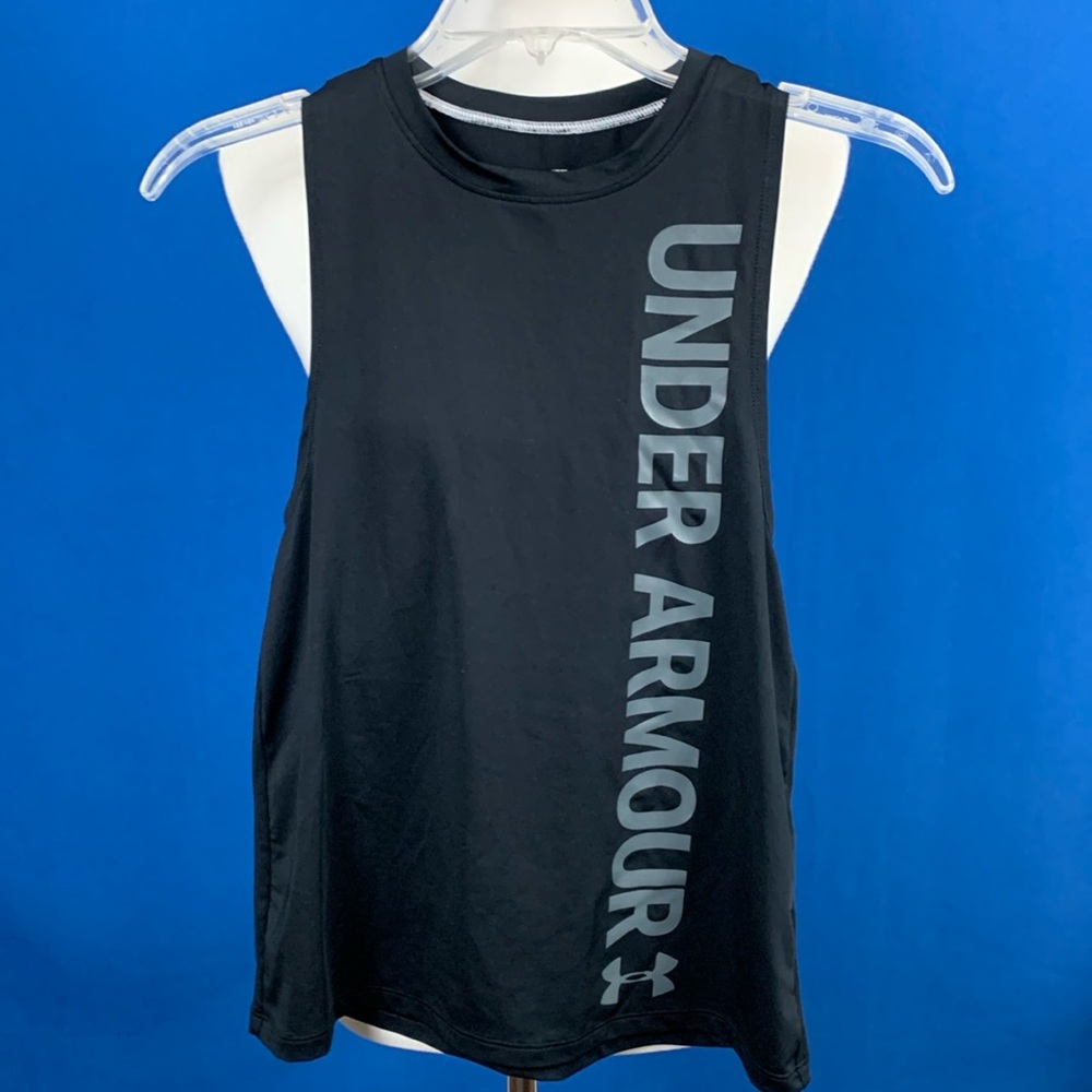 Black/Grey UNDER ARMOUR racer back tank girls